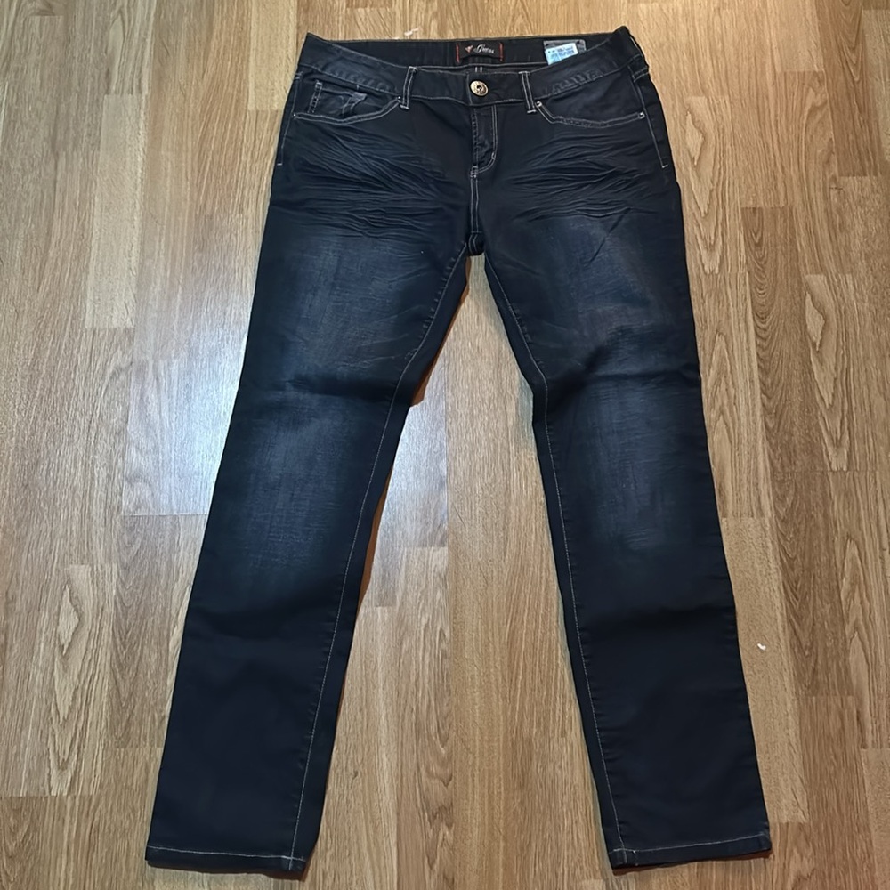Mossimo & Guess Women's Blue and Dark Mid Rise Skinny & Boot Jean Set Waist 31 - Picture 10 of 15